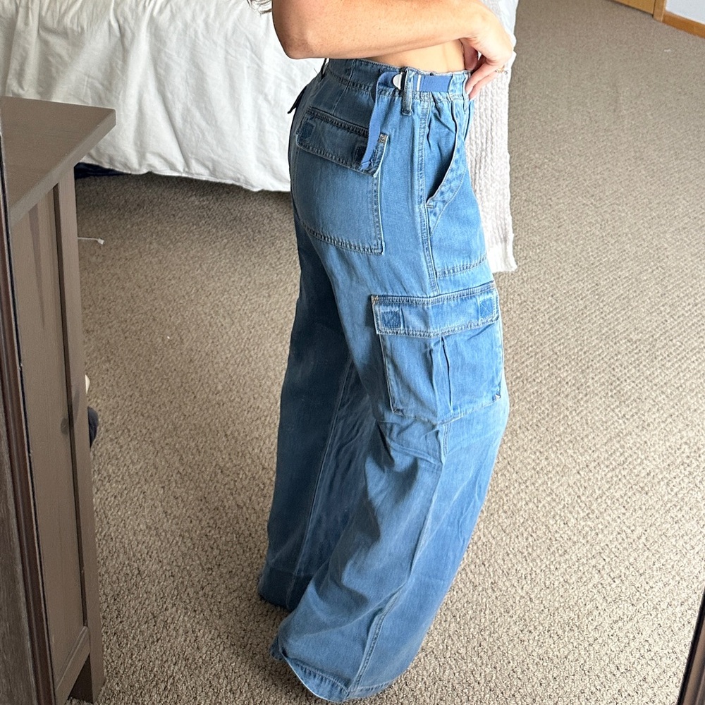Sanctuary Blue Cargo Jeans (super soft) - Picture 2 of 5